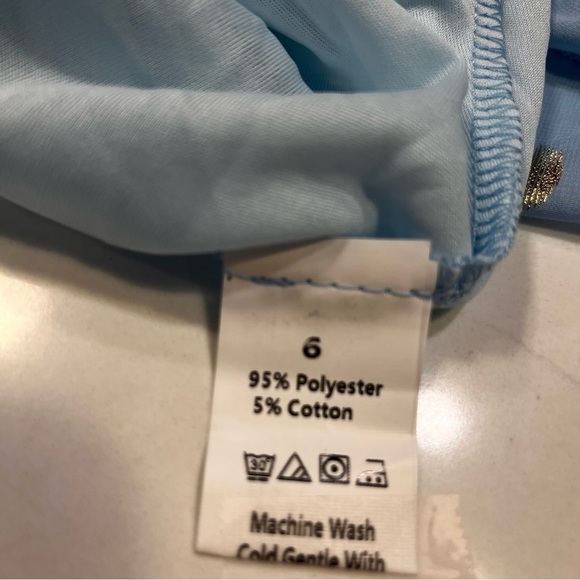 Bikinishe Blue Chiffon Boho tiered maxi dress - Picture 8 of 14